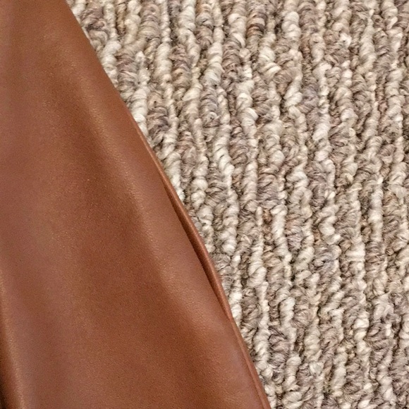 NWOT, NORDSTROM, XLpetite, Camel color, faux leather pants with side hip pockets - Picture 3 of 5